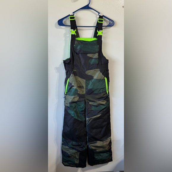 Champion Kids Green and Black Snow  Overalls Boys M 8/10 - Picture 1 of 2